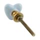 Sky Blue Tiny Heart Ceramic Cabinet Knobs 